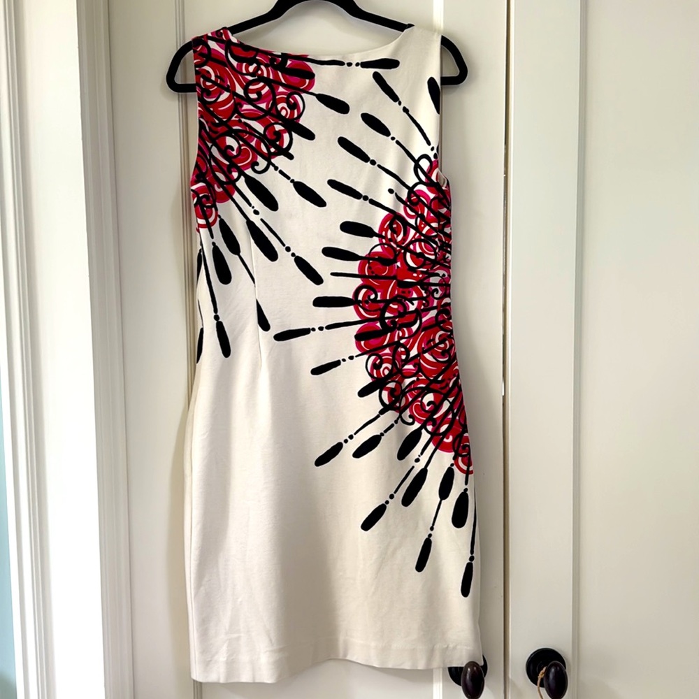 Lilly Pulitzer Red, White, and Black Accented Sheath Dress Size XL - Picture 3 of 3
